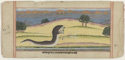 Krishna tue le démon serpent Aghasura - anonymous (possibly)