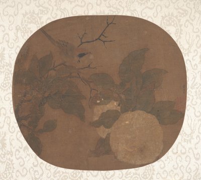 Oiseau sur une branche de camélia - anonymous 