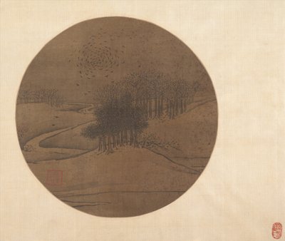 Corbeaux et arbres dénudés en hiver - anonymous 