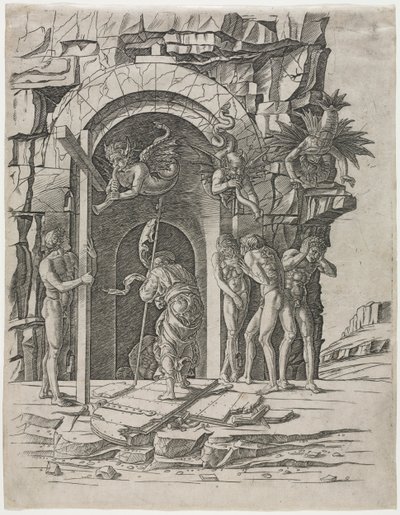 Descente aux limbes - attributed to Andrea Mantegna