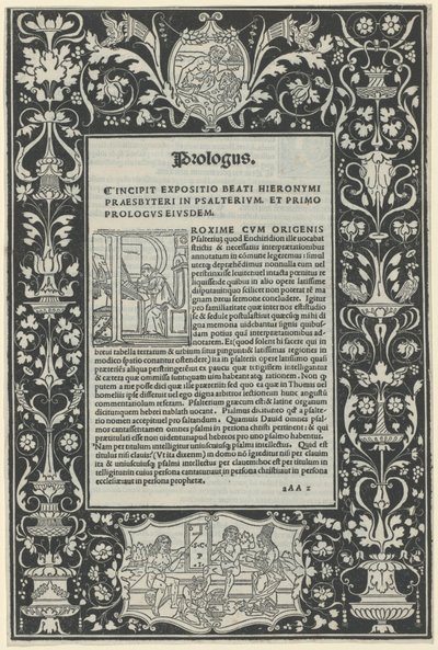 Une Bordure de Ligne Blanche avec Deux Cartouches : "Un Satyre Sacrifiant un Bélier" et "Le Choix d