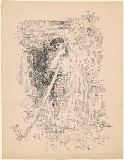 Paysanne - attributed to Edward Moran