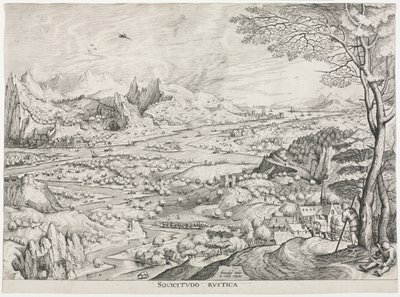 Les Grands Paysages : Solicitudo Rustica - attributed to Jan van Doetechum