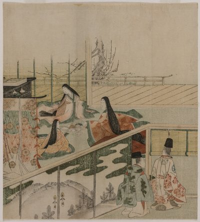 Dames de cour fabriquant des poupées - attributed to Kubo Shunman