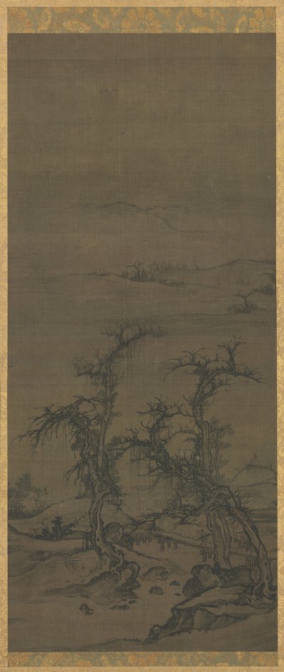Portant un Qin en visite - attributed to Luo Zhichuan