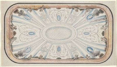 Conception pour un plafond - attributed to Mauro Antonio Tesi