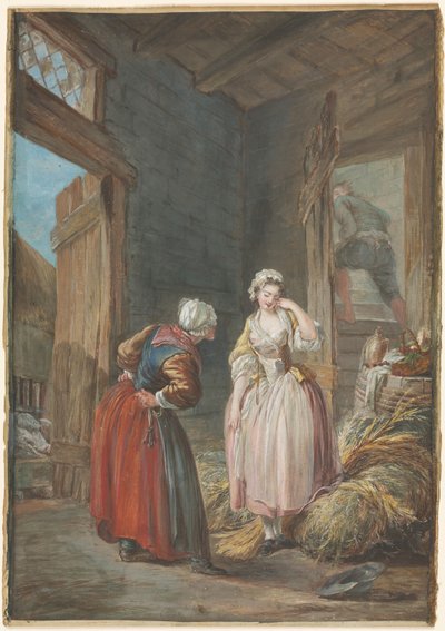 Les amants surpris - attributed to Pierre Antoine Baudouin