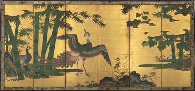 Paons et bambou - attributed to Tosa Mitsuyoshi