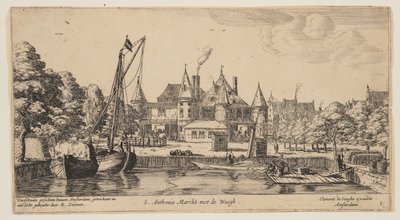 S. Anthonis Marckt met de Waegh, extrait de Vues d