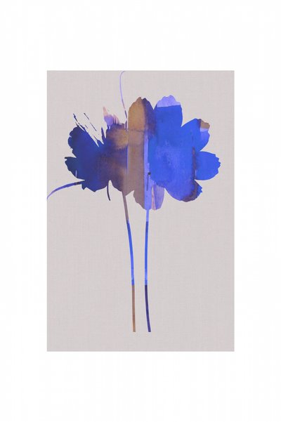 Fleurs bleues abstraites - cartissi