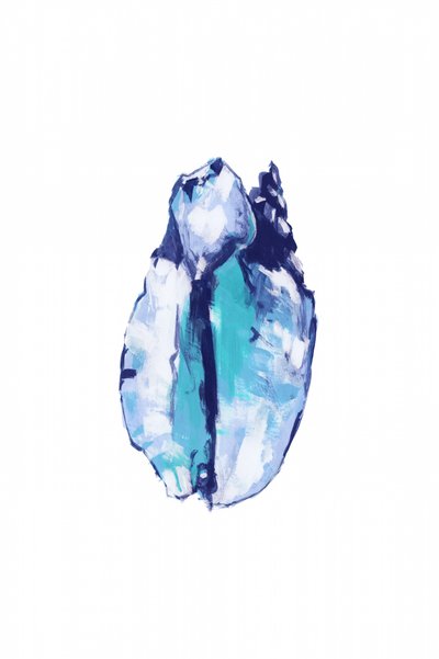 Cristal bleu abstrait - cartissi