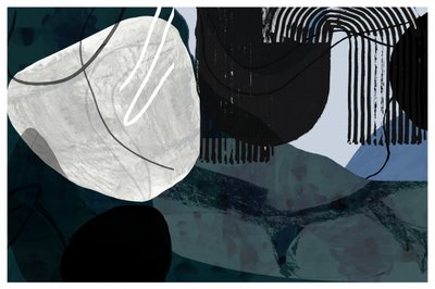Formes bleues abstraites - cartissi