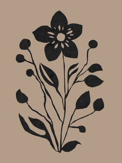 Silhouette botanique noire - cartissi