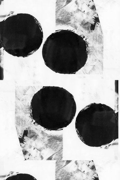 Cercle abstrait noir en gras - cartissi