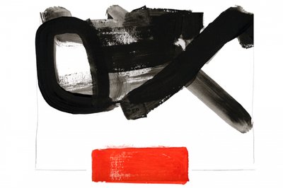 Gris, noir et rouge - Abstrait - cartissi