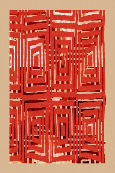 Géométrie rouge vif - cartissi