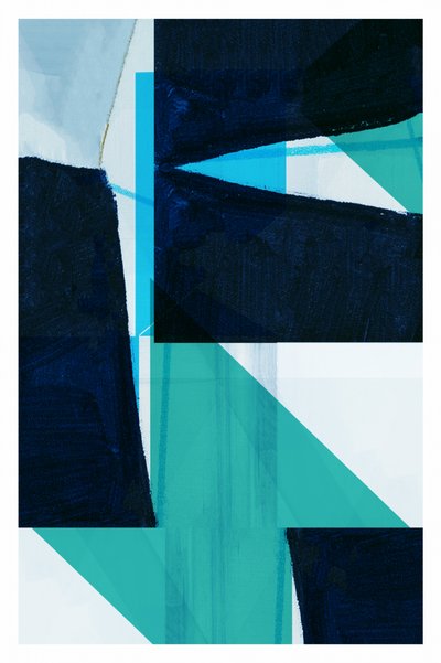 Géométrie bleu profond - cartissi