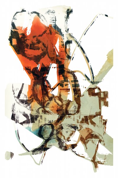 Abstrait orange dynamique - cartissi