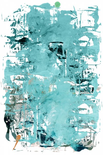 Abstraction dynamique bleu sarcelle - cartissi