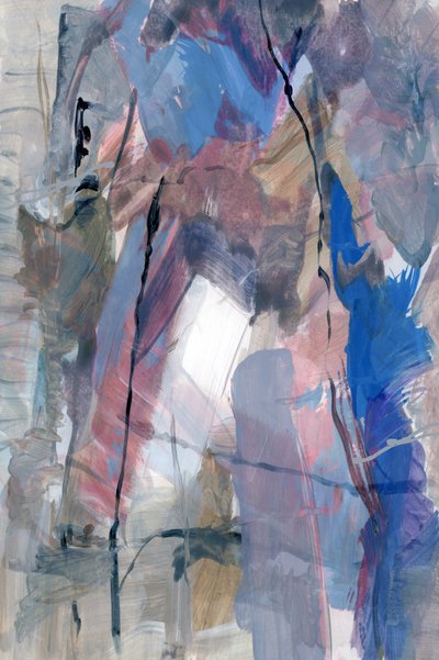 Abstrait bleu et rose expressif - cartissi