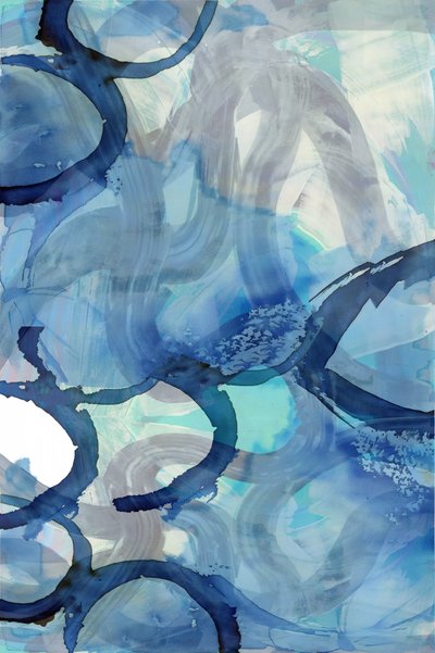 Abstrait bleu fluide - cartissi