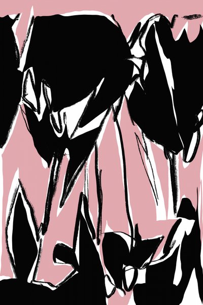 Pétales noirs modernes - cartissi