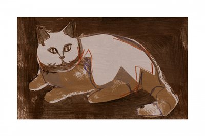 Un chat moderne se repose - cartissi