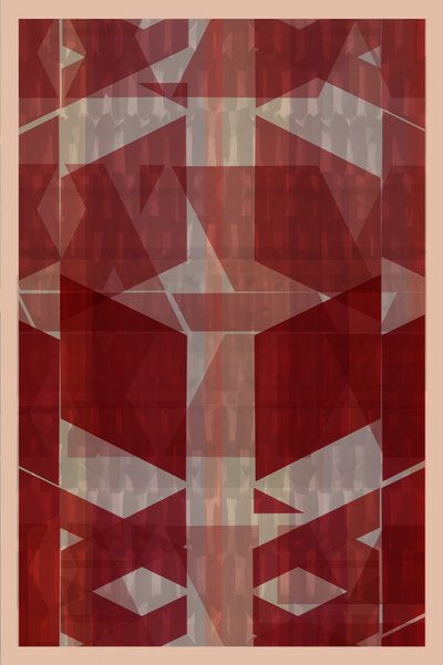 Géométrie moderne rouge - cartissi