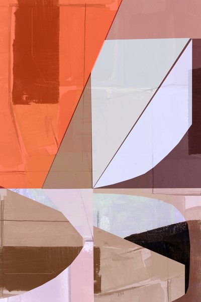 Abstraction géométrique orange - cartissi
