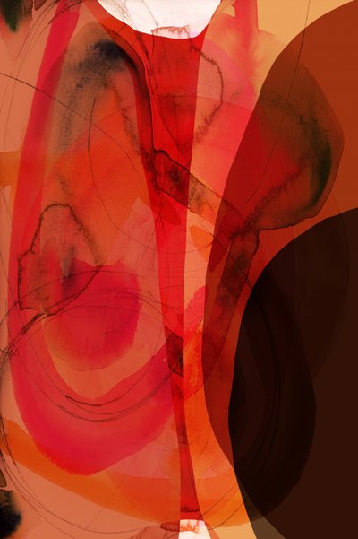 Flux abstrait rouge orangé - cartissi