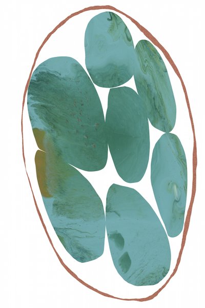 Pierres précieuses bio couleur bleu sarcelle - cartissi