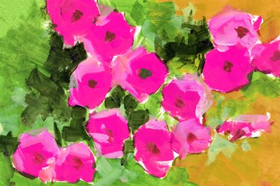 Fleurs du jardin rose - cartissi
