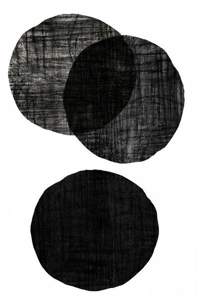 Cercles noirs texturés - cartissi