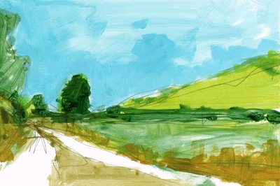 Chemin de campagne sinueux - cartissi