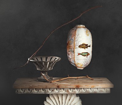 Nature morte aux lanternes asiatiques - chenyi wang