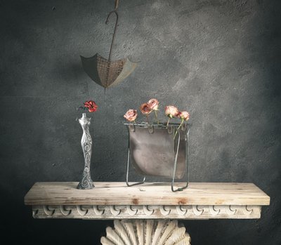 Roses rustiques et parapluie - chenyi wang