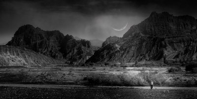 Un vagabond sous la lune en croissant - chenyi wang