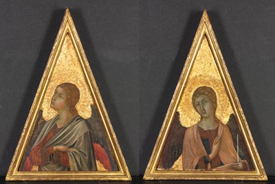 Pinacle avec ange (paire) - circle of Niccolò di Segna