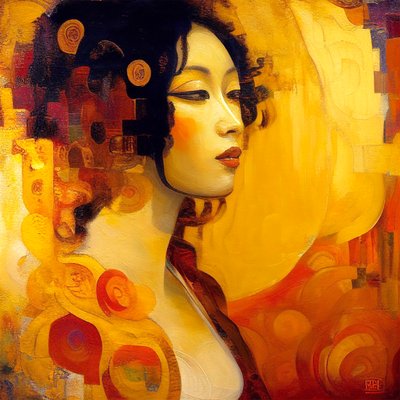 Portrait abstrait, femme belle et attirante - F. Abderrahim