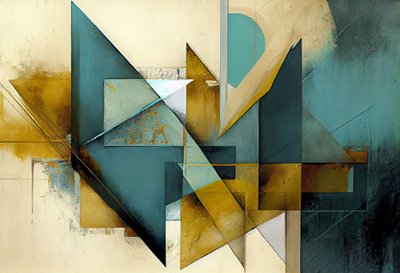 Art moderne mi-siècle, formes abstraites - F. Abderrahim