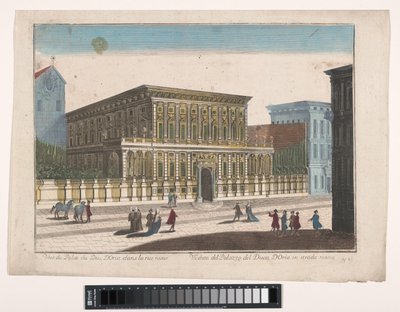 Vue du Palazzo Doria-Tursi à Gênes - familie Remondini (attributed to)