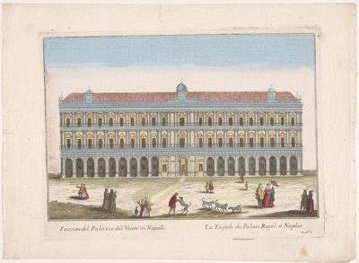 Vue du Palazzo Reale à Naples - familie Remondini (attributed to)