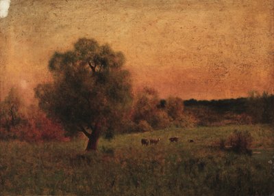 Vaches dans un champ - imitator of George Inness