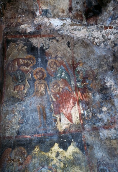 Christ et anges, fresque dans l