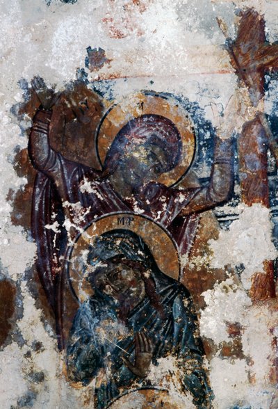 Saints, fresque endommagée dans l