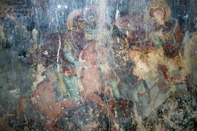 Saints à cheval, fresque dans l