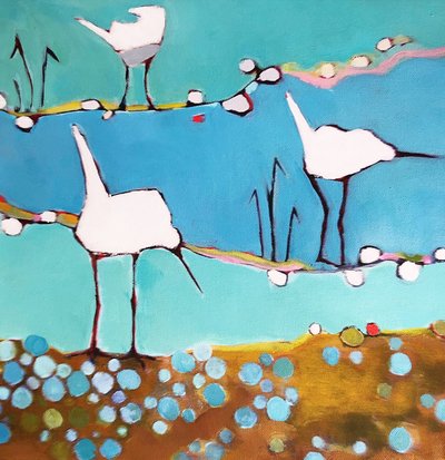 Oiseaux aquatiques fantaisistes - phyllis adams