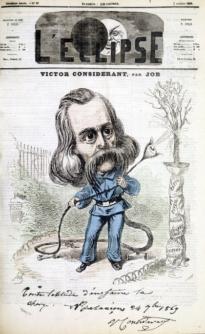 Dessin humoristique sur Victor Recital (1808 - 1893) par Job. Couverture de «L