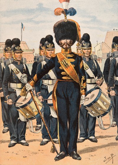 Troupes françaises à toutes les époques : Tambour-major des équipages de la flotte (1837) - pseudonym for Onfray de Breville Jacques Job