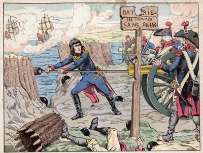 Napoléon à Toulon - (Siège de Toulon) 1793 - lithographie de Job (Jacques Onfroy de Bréville) dans « Le Grand Napoléon des Petites Enfants » 1893 - pseudonym for Onfray de Breville Jacques Job